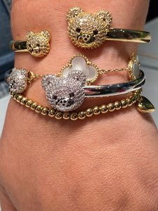 Diamond Double Bear Bangle