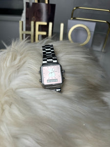 Reloj Toux plata rosa