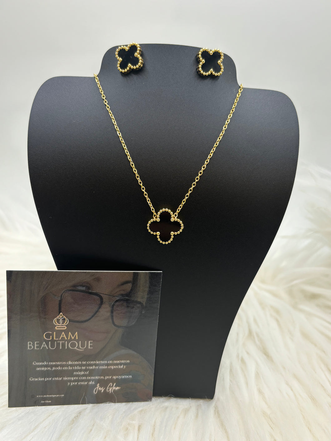 Set clover cadena & aretes