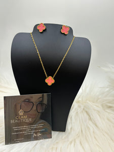 Set clover cadena & aretes