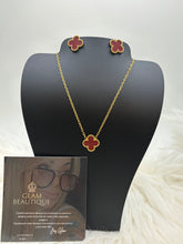 Load image into Gallery viewer, Set clover cadena &amp; aretes
