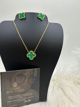 Load image into Gallery viewer, Set clover cadena &amp; aretes
