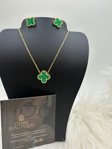 Set clover cadena & aretes