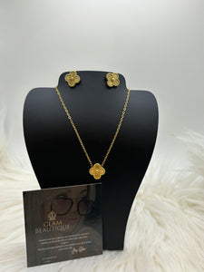 Set clover cadena & aretes