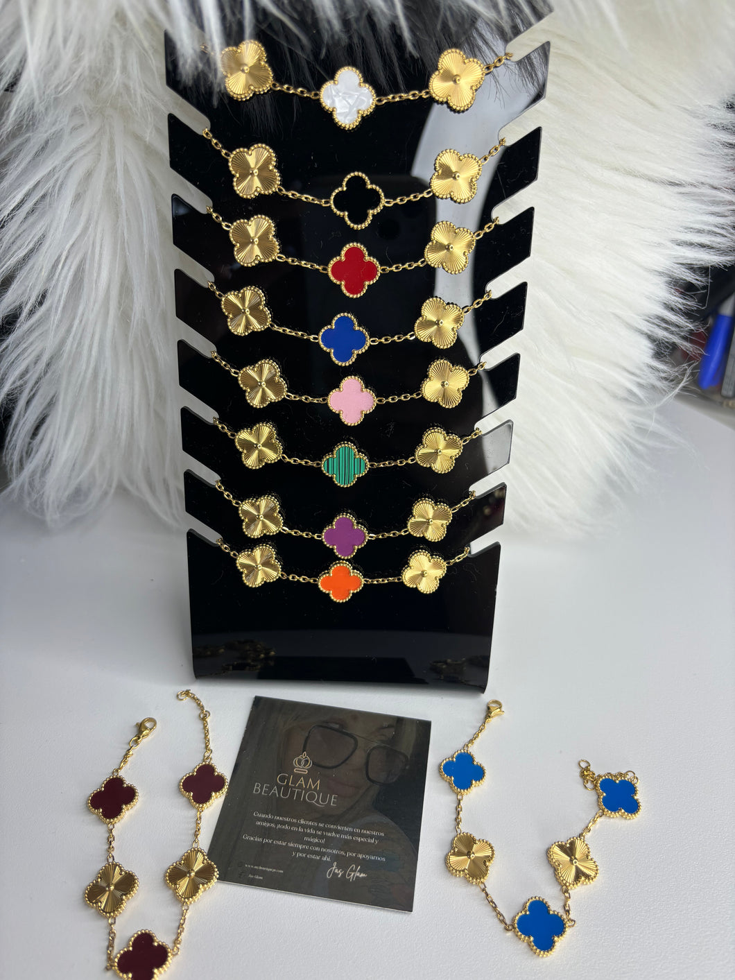Pulsera clover de Textura con Color