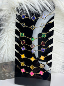 Pulsera Clover Dorada Marmoleada